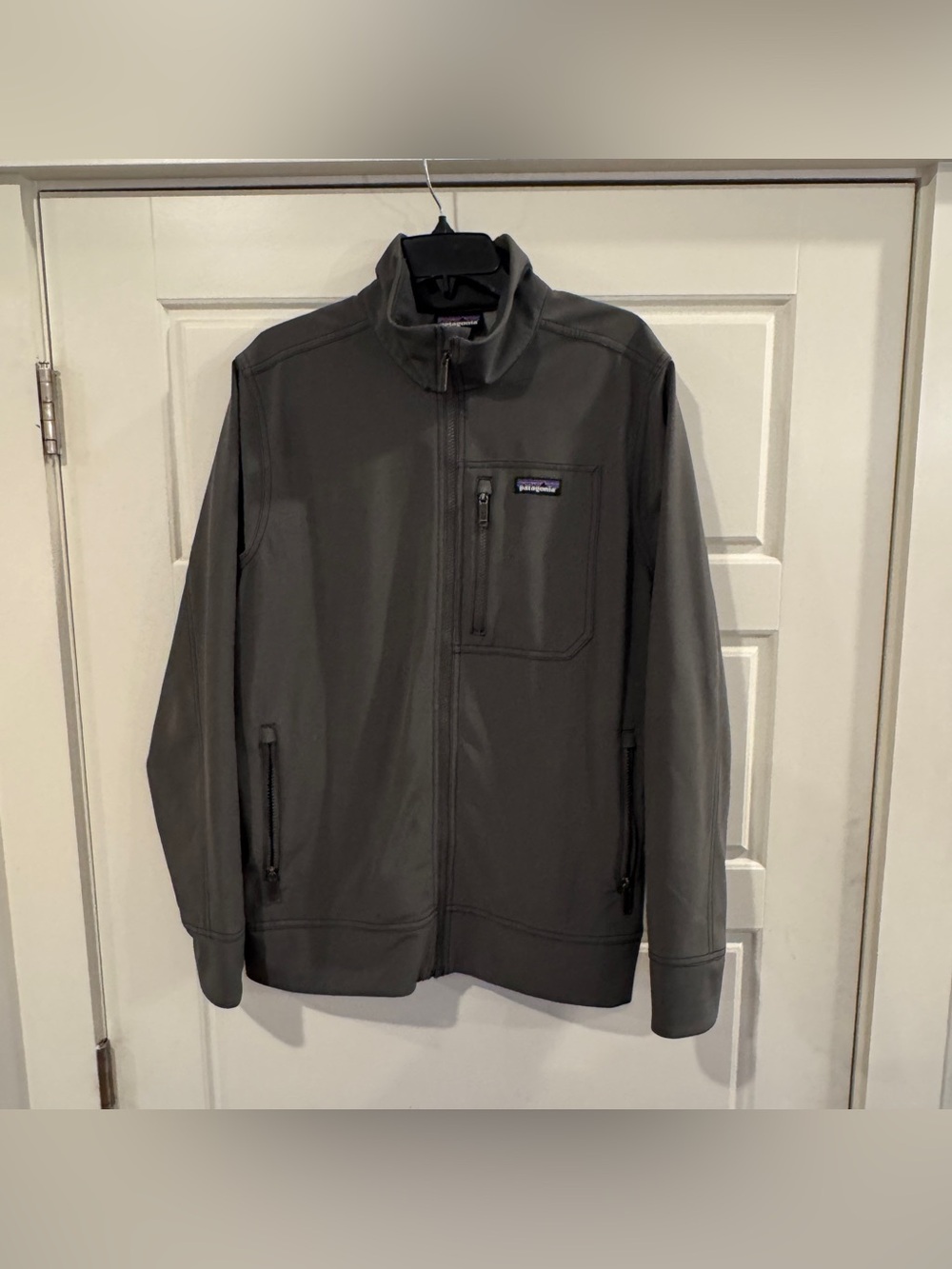 Patagonia Men’s Sidesend Gray Softshell Jacket Grey Water Resistant Size Large